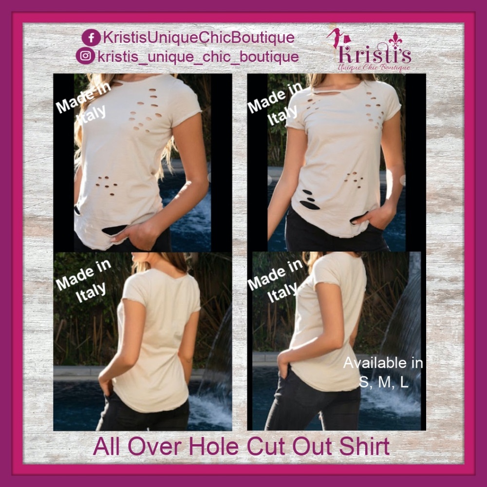 All Over Laser Cutout Tee